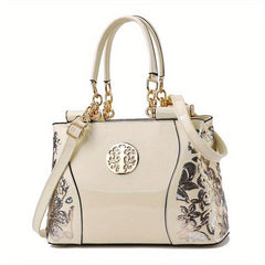 Sequin Flower Pattern Handbags Glossy Crossbody Bag