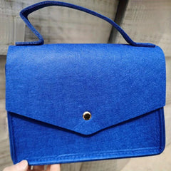 Minimalist Felt Shoulder Bag Solid Satchel Women's Crossbody Bag
