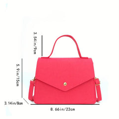 Minimalist Felt Shoulder Bag Solid Satchel Women's Crossbody Bag