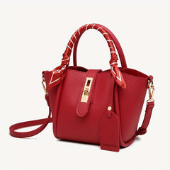 Vegetable Basket Bag Scarf Decor Crossbody Bag for Women