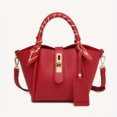 Vegetable Basket Bag Scarf Decor Crossbody Bag for Women