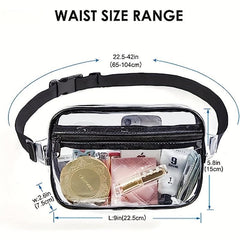 Transparent Waist Square Bag Zipper Cosmetic Fancy Pack