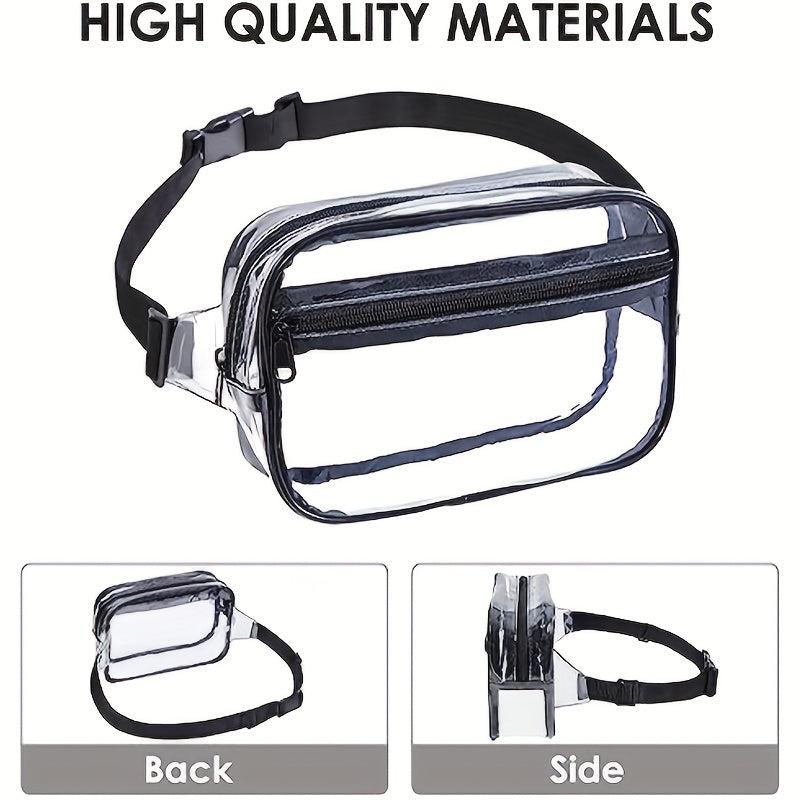 Transparent Waist Square Bag Zipper Cosmetic Fancy Pack