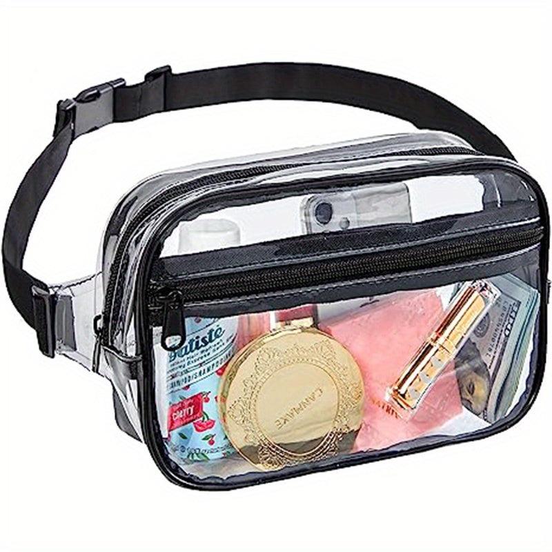Transparent Waist Square Bag Zipper Cosmetic Fancy Pack