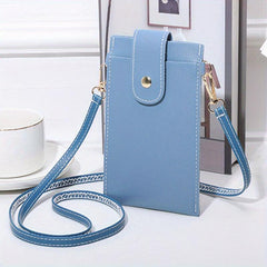 Minimalist Solid Coin Purse Touch Screen Phone Bag