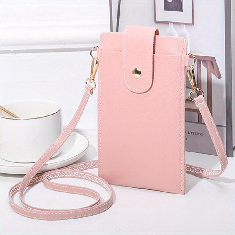 Minimalist Solid Coin Purse Touch Screen Phone Bag