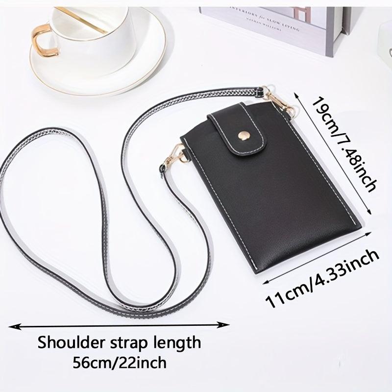 Minimalist Solid Coin Purse Touch Screen Phone Bag