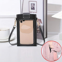 Minimalist Solid Coin Purse Touch Screen Phone Bag