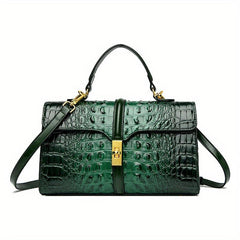 Crocodile Embossed Handbags Faux Leather Crossbody Bag