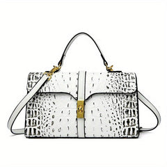 Crocodile Embossed Handbags Faux Leather Crossbody Bag