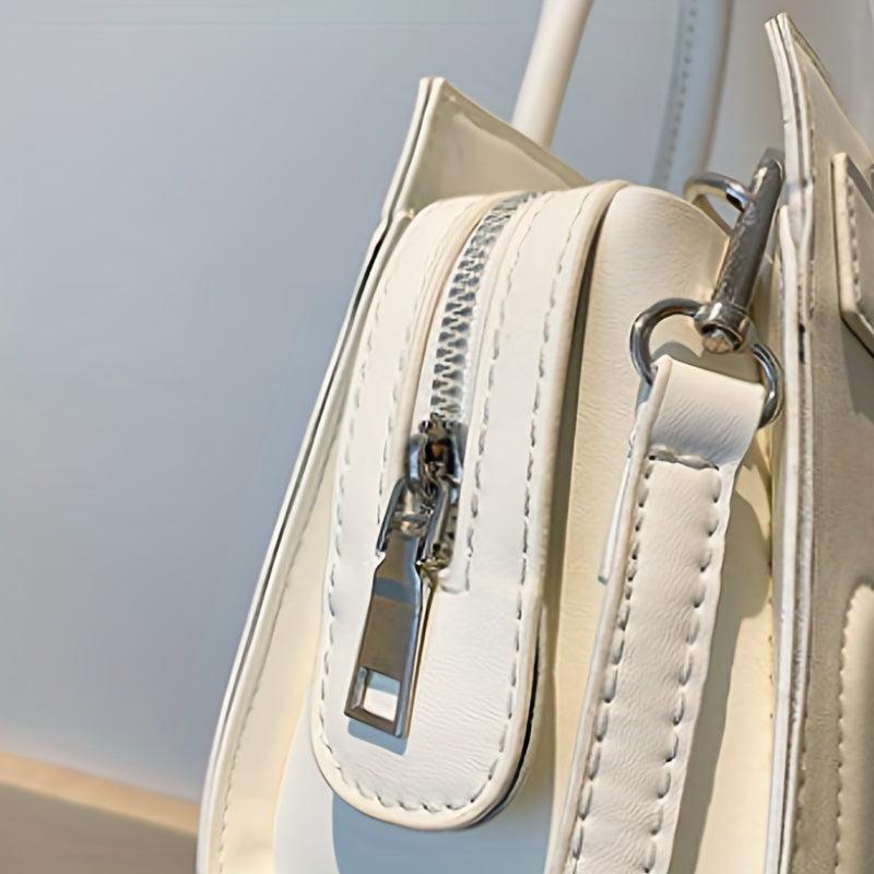 Geometric Quilted Pattern Square Crossbody Bag