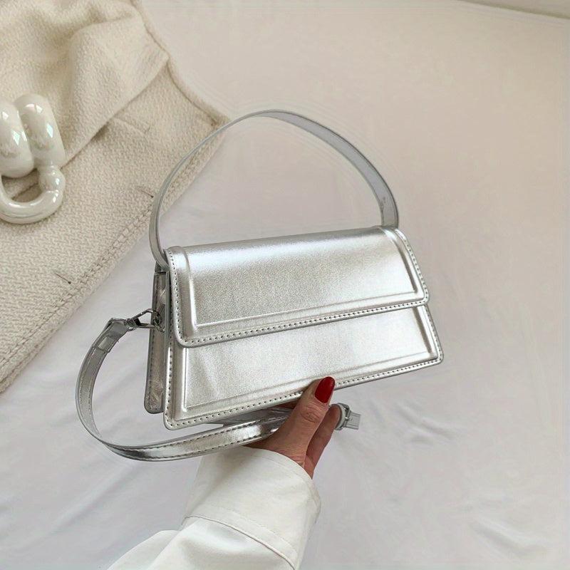 Neon Crossbody Bag Glossy PU Leather Handbags Small Flap Purse For Women