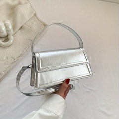 Neon Crossbody Bag Glossy PU Leather Handbags Small Flap Purse For Women