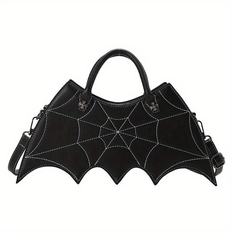 Gothic Embroidered Bat Shaped Bag