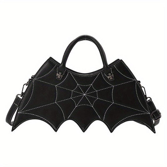 Gothic Embroidered Bat Shaped Bag