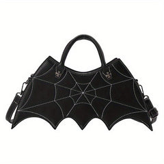 Gothic Embroidered Bat Shaped Bag