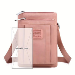 Mini Nylon Mobile Phone Bag Crossbody Shoulder Coin Purse