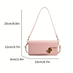 Minimalist Square Flap Shoulder Bag All Match Stylish Underarm Bag