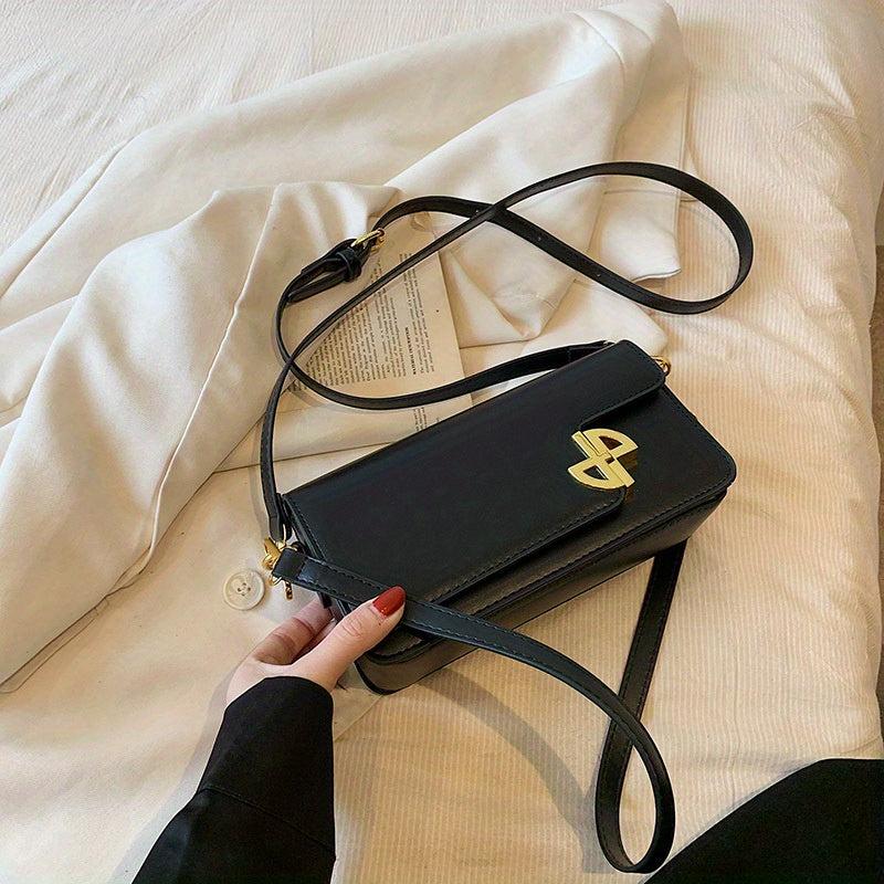 Minimalist Square Flap Shoulder Bag All Match Stylish Underarm Bag