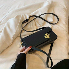 Minimalist Square Flap Shoulder Bag All Match Stylish Underarm Bag
