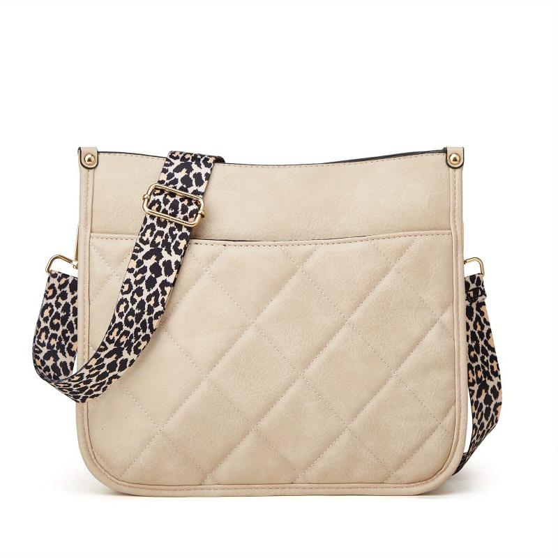 Vintage Quilted Crossbody Bag Classic Argyle Pattern