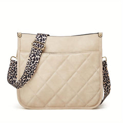 Vintage Quilted Crossbody Bag Classic Argyle Pattern