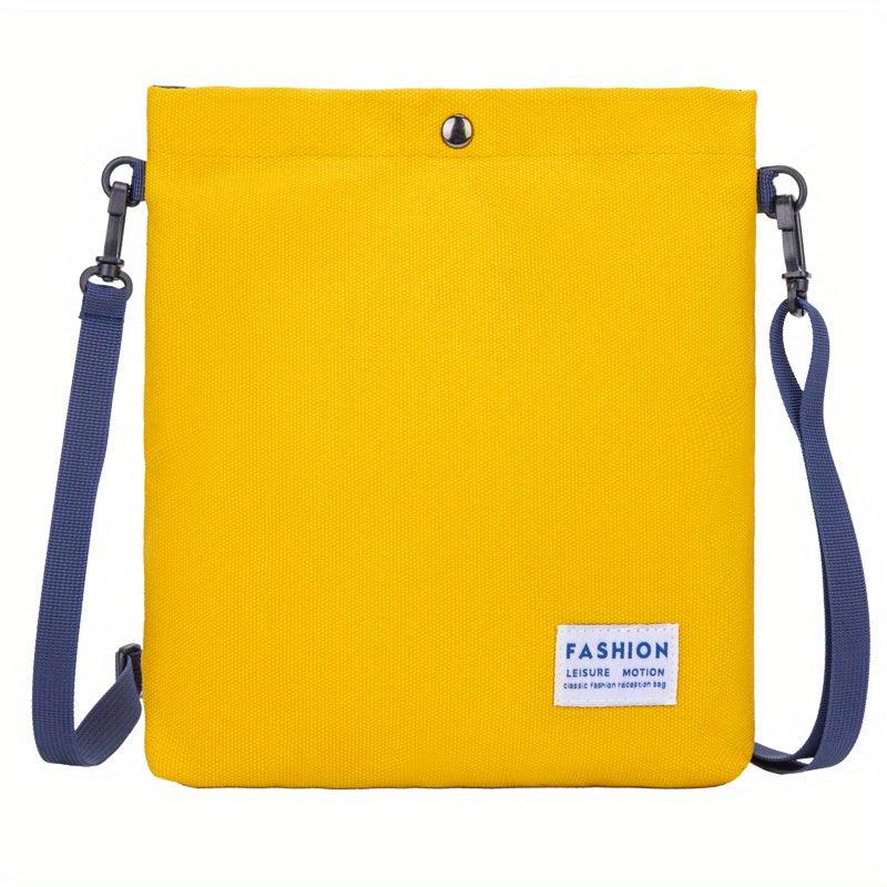 Small Solid Crossbody Bag Canvas Lightweight Messenger Bag Casual Shoulder Bag