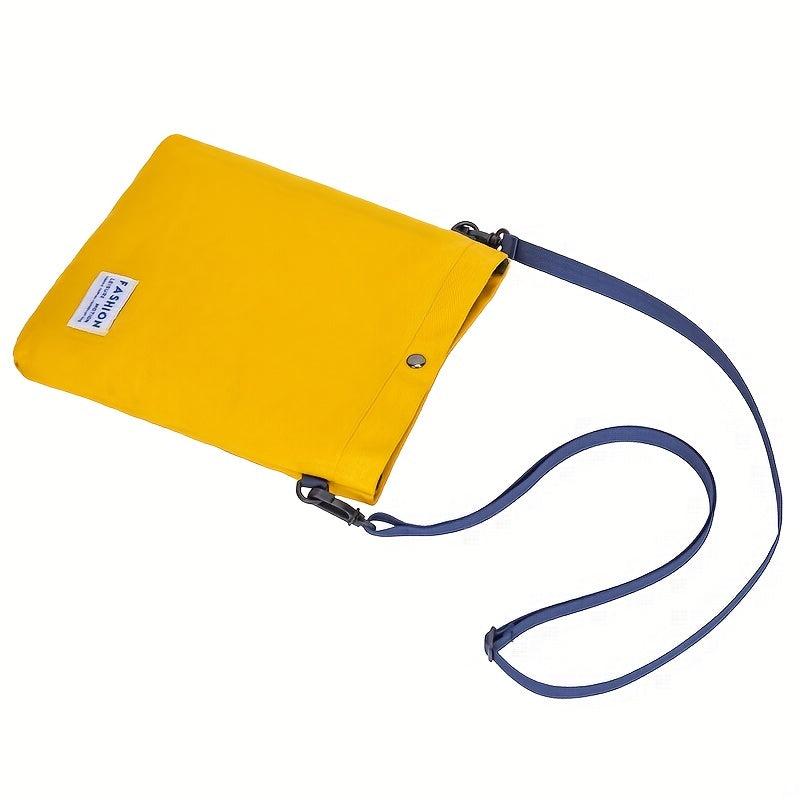 Small Solid Crossbody Bag Canvas Lightweight Messenger Bag Casual Shoulder Bag