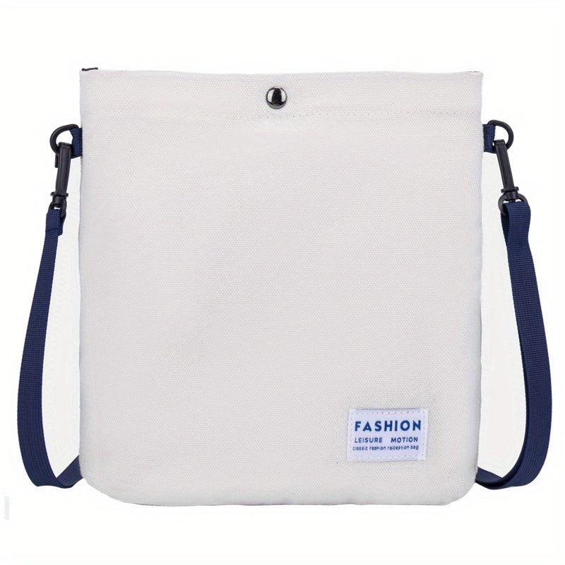 Small Solid Crossbody Bag Canvas Lightweight Messenger Bag Casual Shoulder Bag