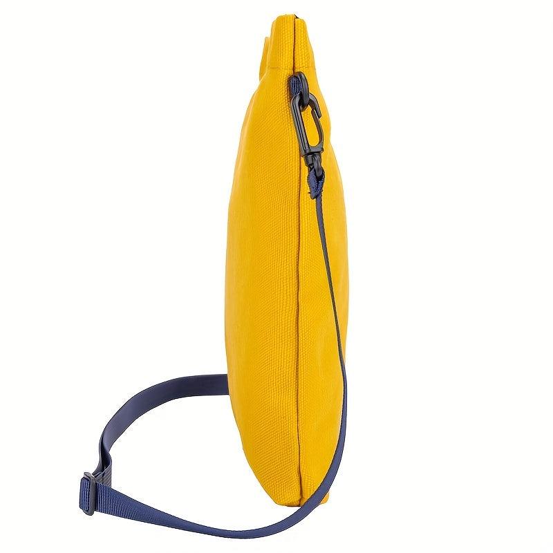Small Solid Crossbody Bag Canvas Lightweight Messenger Bag Casual Shoulder Bag