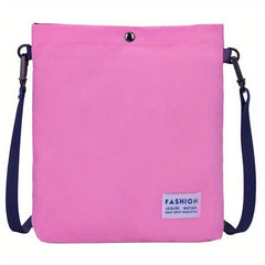 Small Solid Crossbody Bag Canvas Lightweight Messenger Bag Casual Shoulder Bag