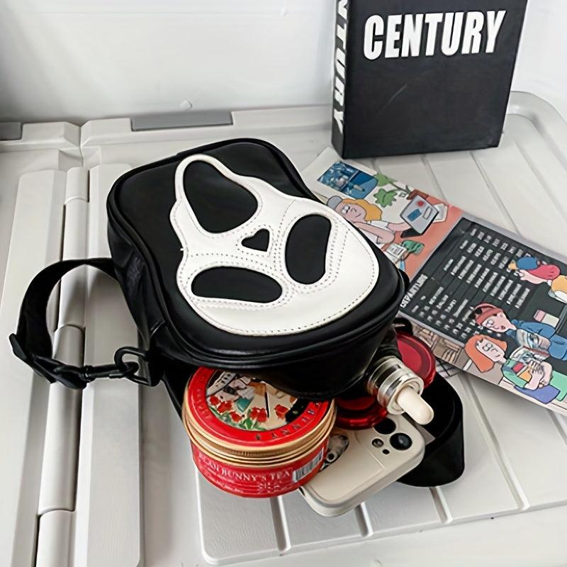 Halloween Ghost Crossbody Bag Funny Skull Pattern Shoulder Bag