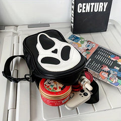 Halloween Ghost Crossbody Bag Funny Skull Pattern Shoulder Bag