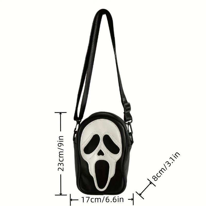 Halloween Ghost Crossbody Bag Funny Skull Pattern Shoulder Bag