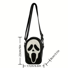 Halloween Ghost Crossbody Bag Funny Skull Pattern Shoulder Bag