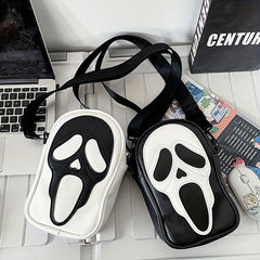 Halloween Ghost Crossbody Bag Funny Skull Pattern Shoulder Bag