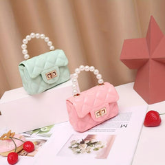 Small Square Bag Turn Lock Satchel Crossbody Bag