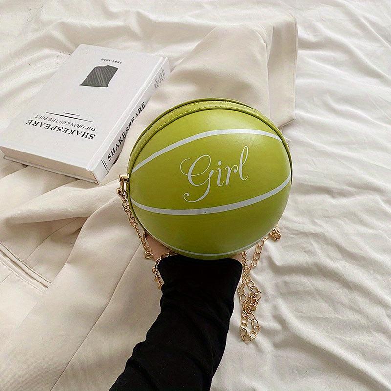 Mini Basketball Shaped Novelty Crossbody Bag Women's Handbag & Shoulder Purse