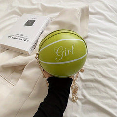 Mini Basketball Shaped Novelty Crossbody Bag Women's Handbag & Shoulder Purse