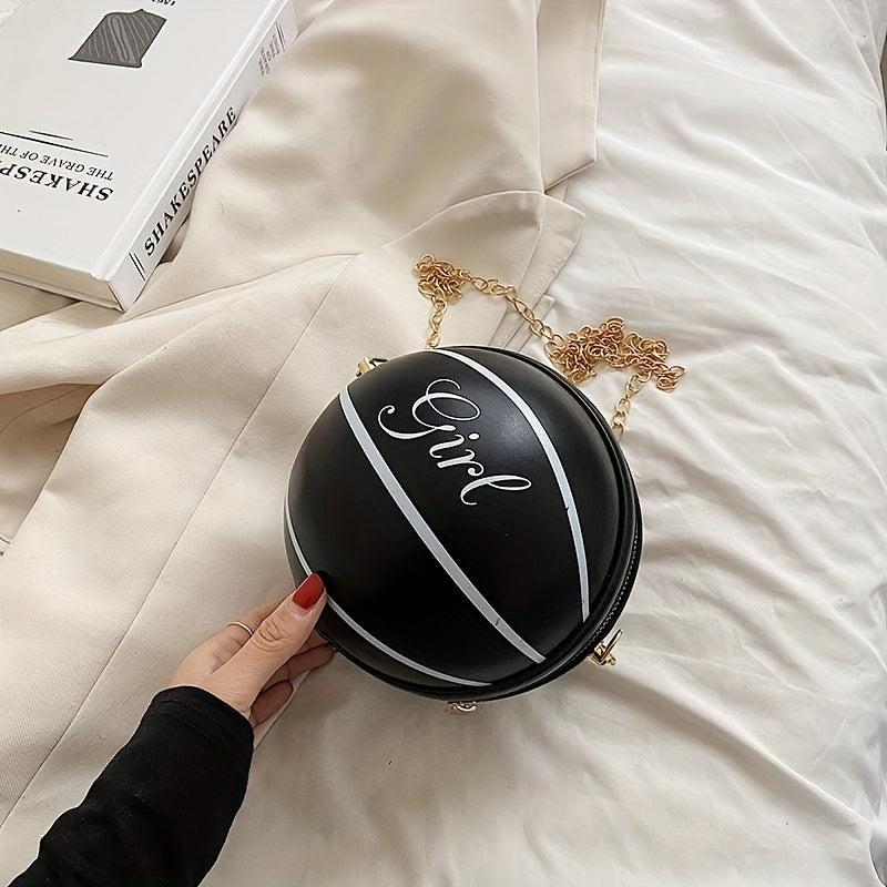 Mini Basketball Shaped Novelty Crossbody Bag Women's Handbag & Shoulder Purse