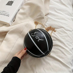 Mini Basketball Shaped Novelty Crossbody Bag Women's Handbag & Shoulder Purse