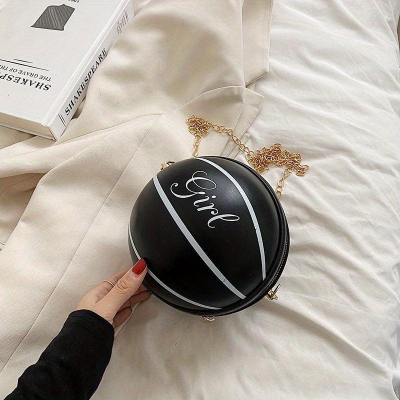 Mini Basketball Shaped Novelty Crossbody Bag Women's Handbag & Shoulder Purse