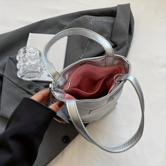 Stylish Mini Crossbody Bucket Bag PU Shoulder Bag Women's Handbag