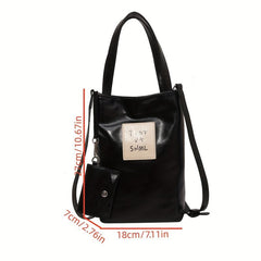 Stylish Mini Crossbody Bucket Bag PU Shoulder Bag Women's Handbag