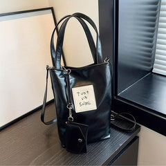 Stylish Mini Crossbody Bucket Bag PU Shoulder Bag Women's Handbag