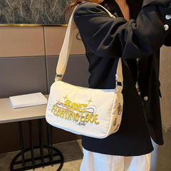 Y2K Letter Graphic Shoulder Crossbody Bag