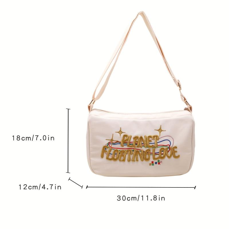 Y2K Letter Graphic Shoulder Crossbody Bag