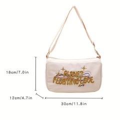 Y2K Letter Graphic Shoulder Crossbody Bag