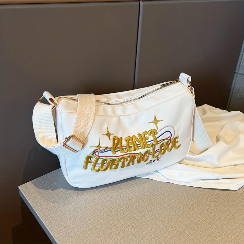 Y2K Letter Graphic Shoulder Crossbody Bag