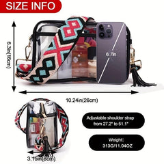 Summer Transparent Crossbody Bag Stadium Approved Square Purse